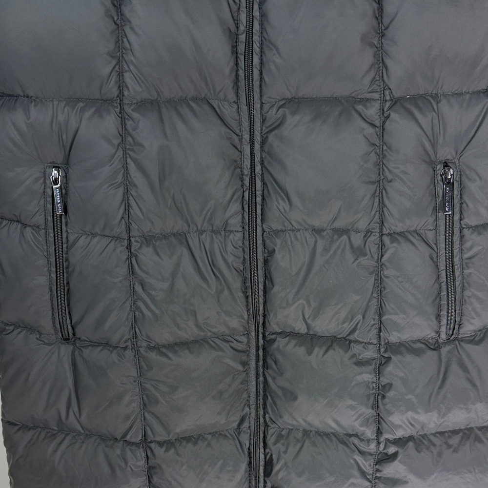 Michael Kors Women’s Packable Charcoal Hooded Down Fill Puffer Coat Parka Size M - Picture 2 of 14